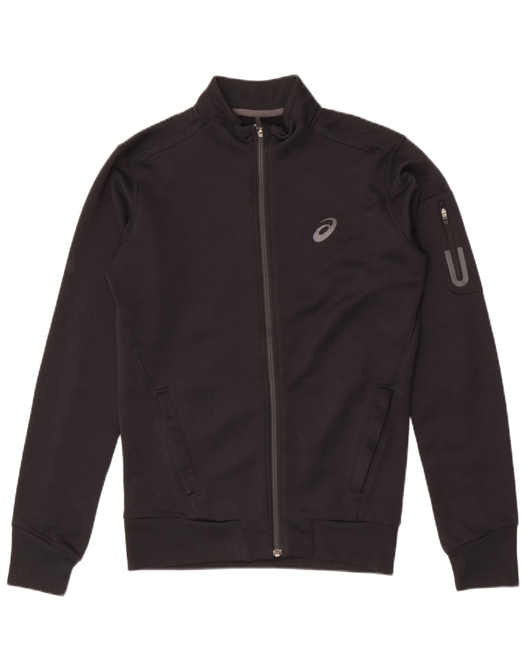 Asics Mens Tracksuit Top Jacket Small Black Polyester