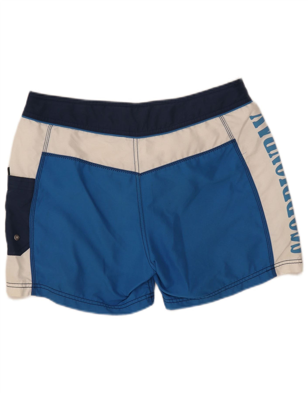 Scorpion Bay Mens Graphic Swimming Shorts Large  Blue Colourblock Polyester