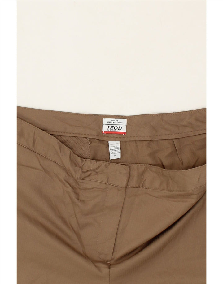 IZOD Womens Chino Shorts US 14 XL W36 Brown Polyester Vintage Izod and Second-Hand Izod from Messina Hembry 