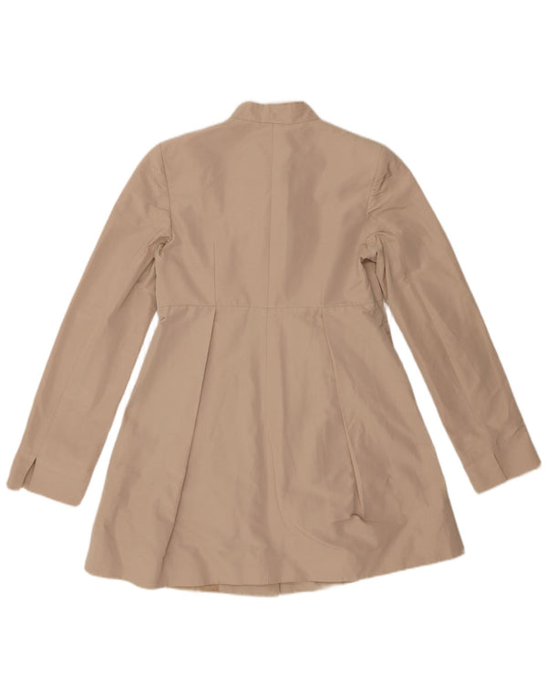 Pinko Womens Longline Blazer Jacket UK 14 Large Beige Polyester