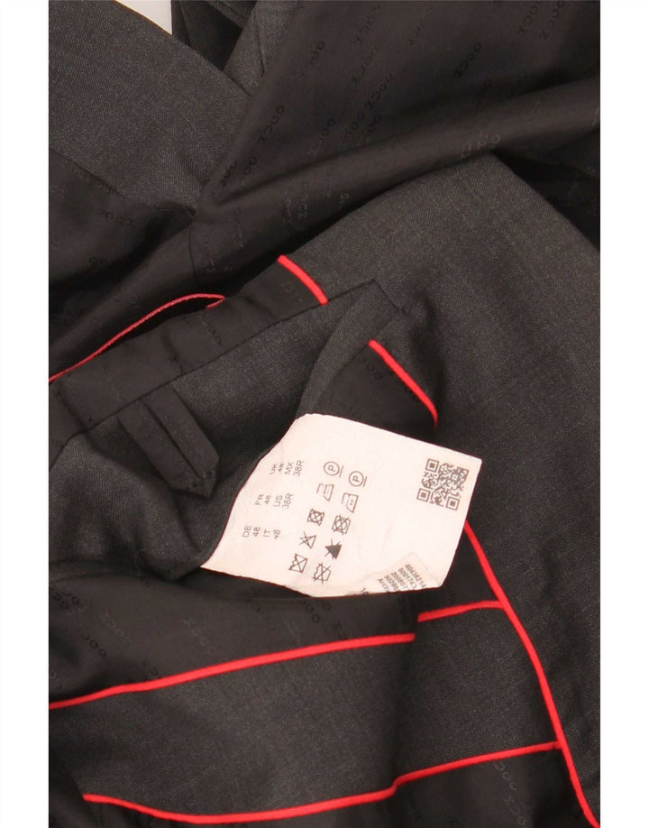 Hugo Boss Mens 2 Button Blazer Jacket EU 48 Medium Grey Wool