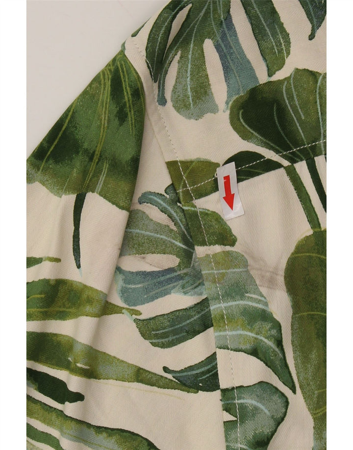 TOMMY BAHAMA Mens Short Sleeve Shirt XL Beige Floral Silk