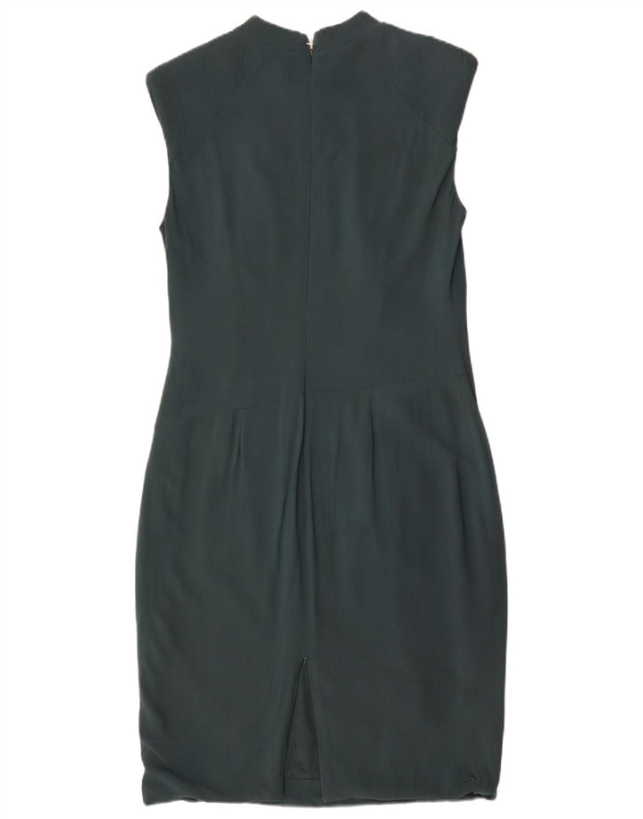 Trussardi Womens Sheath Dress IT 44 Medium Green Viscose