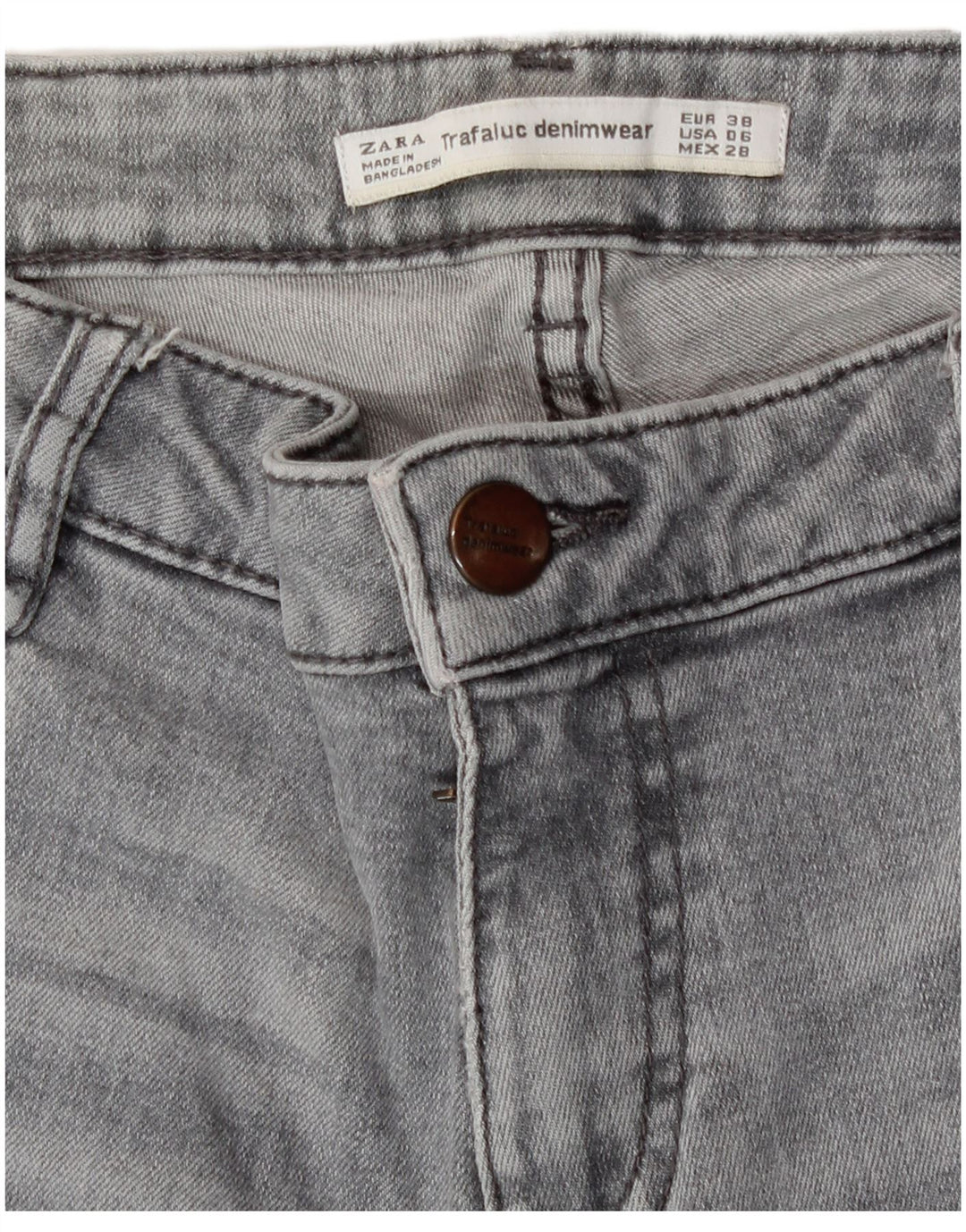 Zara Womens Skinny Jeans EU 38 Small W28 L28 Grey