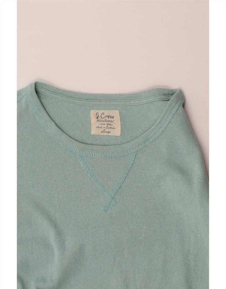 J. CREW Womens Top Long Sleeve UK 14 Large Blue Cotton Vintage J. Crew and Second-Hand J. Crew from Messina Hembry 