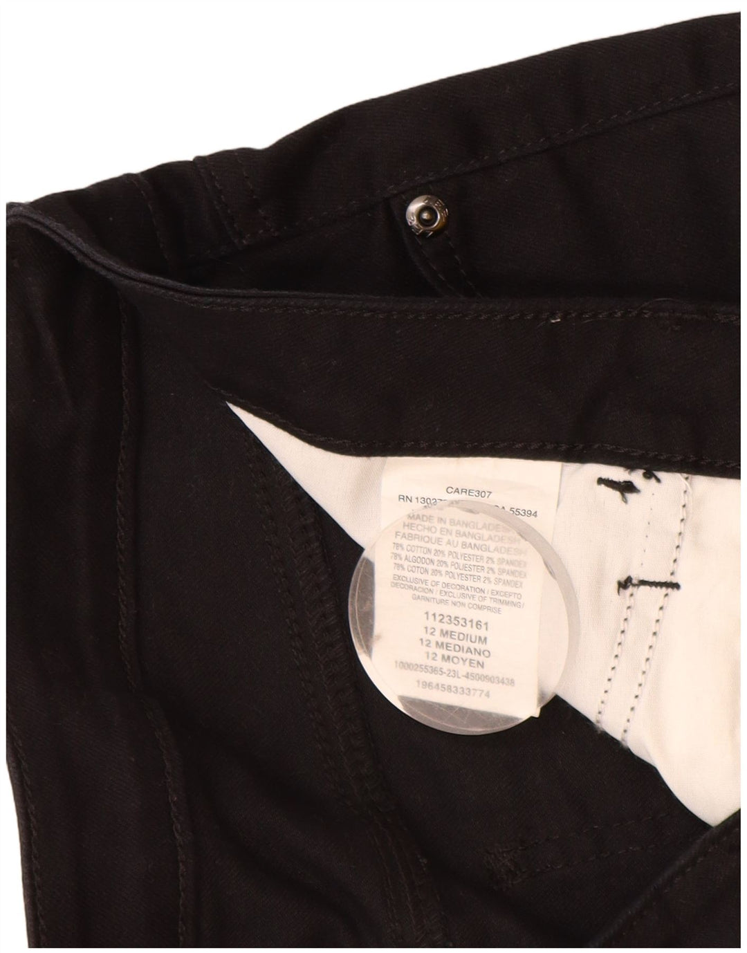 Lee Womens Denim Shorts US 12 Large W32  Black Cotton