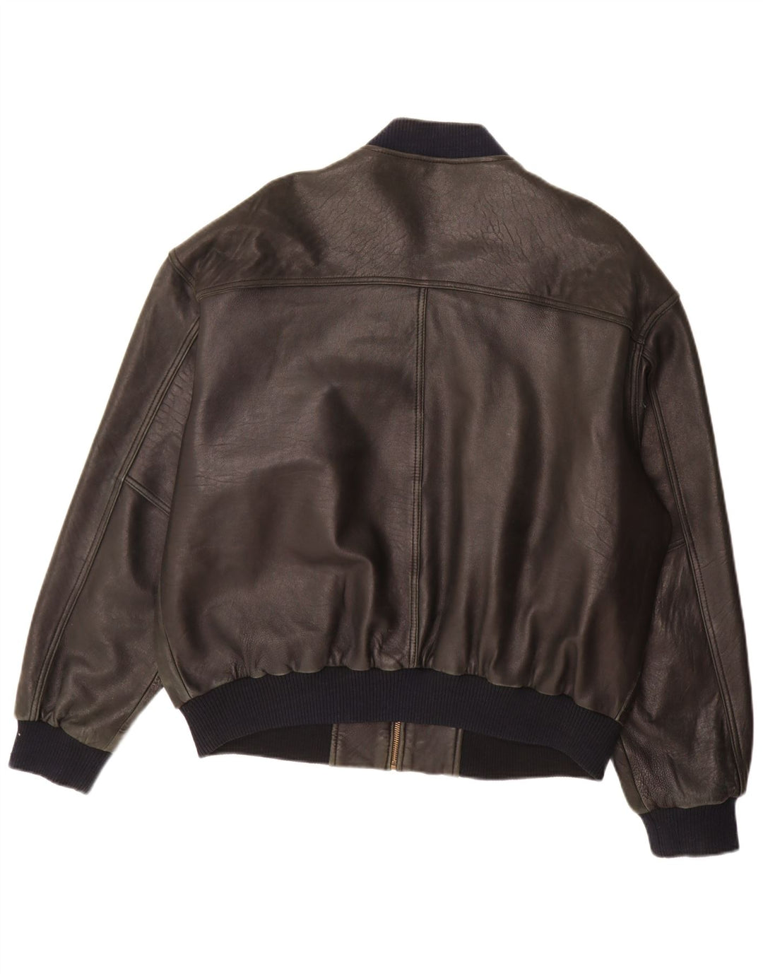 Trapper Mens Leather Jacket IT 54 2XL Black