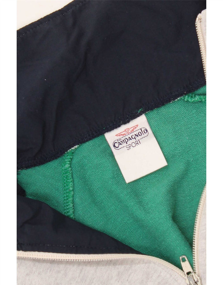 Campagnolo Mens Zip Neck Sweatshirt Jumper Medium Green Colourblock