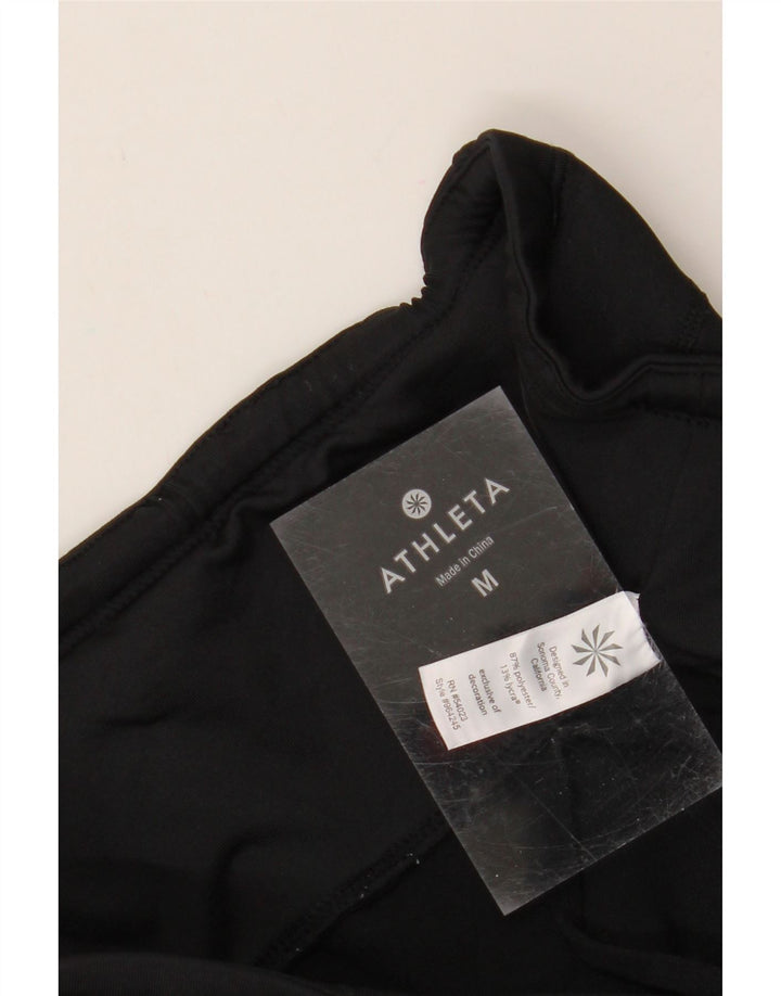 ATHLETA Womens Sport Shorts UK 12 Medium  Black Polyester Vintage Athleta and Second-Hand Athleta from Messina Hembry 