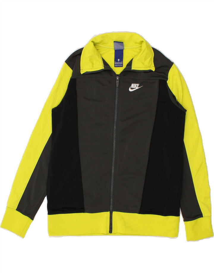 NIKE Boys Tracksuit Top Jacket 13-14 Years XL Grey Colourblock Polyester Vintage Nike and Second-Hand Nike from Messina Hembry 