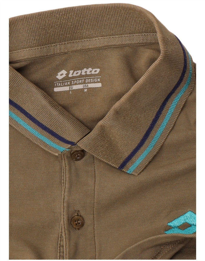 Lotto Mens Polo Shirt Medium Khaki