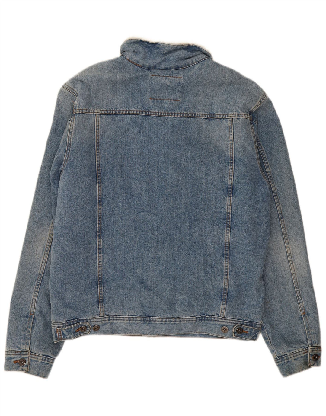 ZARA Mens Sherpa Denim Jacket UK 42 XL Blue