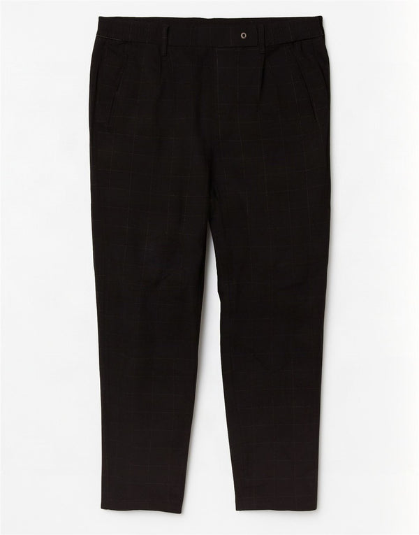 Jack & Jones Mens Tapered Chino Trousers W32 L26 Black Check