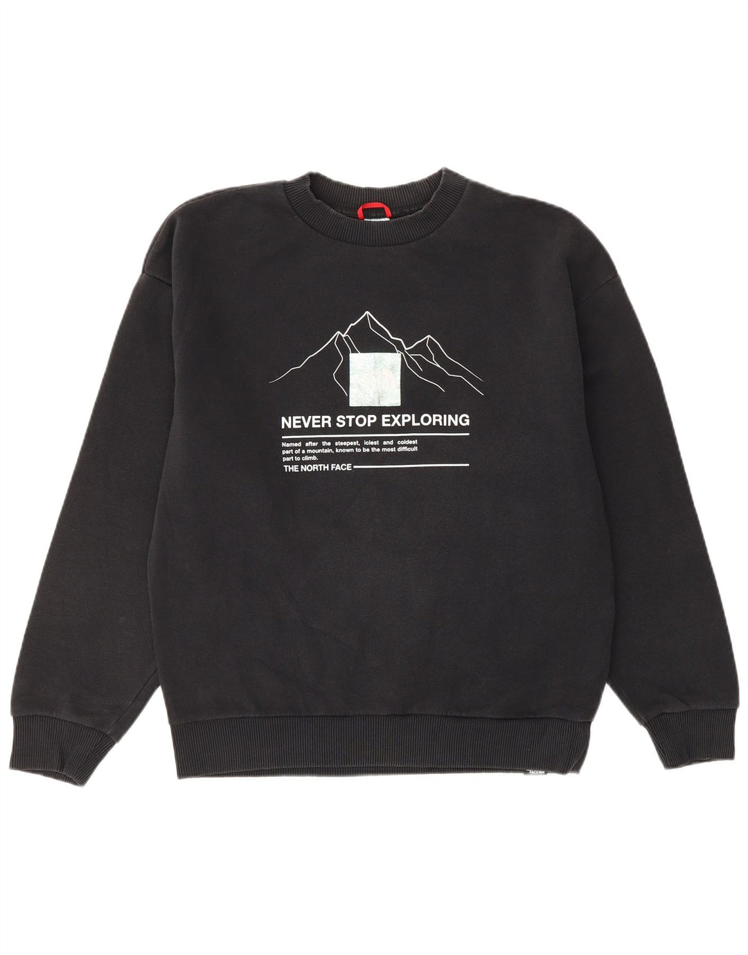 THE NORTH FACE Womens Graphic Sweatshirt Jumper UK 14 Medium Black Cotton