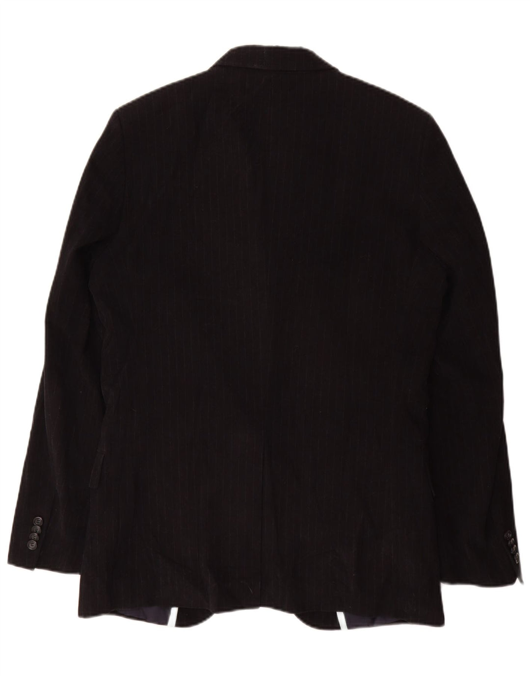 HUGO BOSS Mens 2 Button Blazer Jacket EU 50 Large Black Pinstripe Cotton