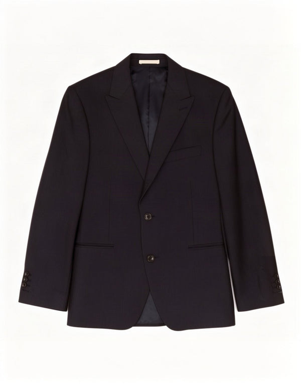 Marks & Spencer Mens 2 Button Blazer Jacket UK 38 Medium Navy Blue Wool