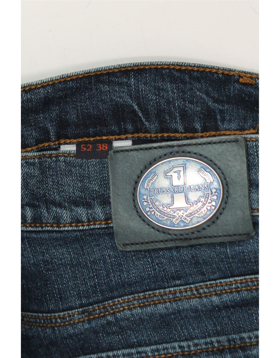 TRUSSARDI Mens Straight Jeans W38 L30 Blue Vintage Trussardi and Second-Hand Trussardi from Messina Hembry 