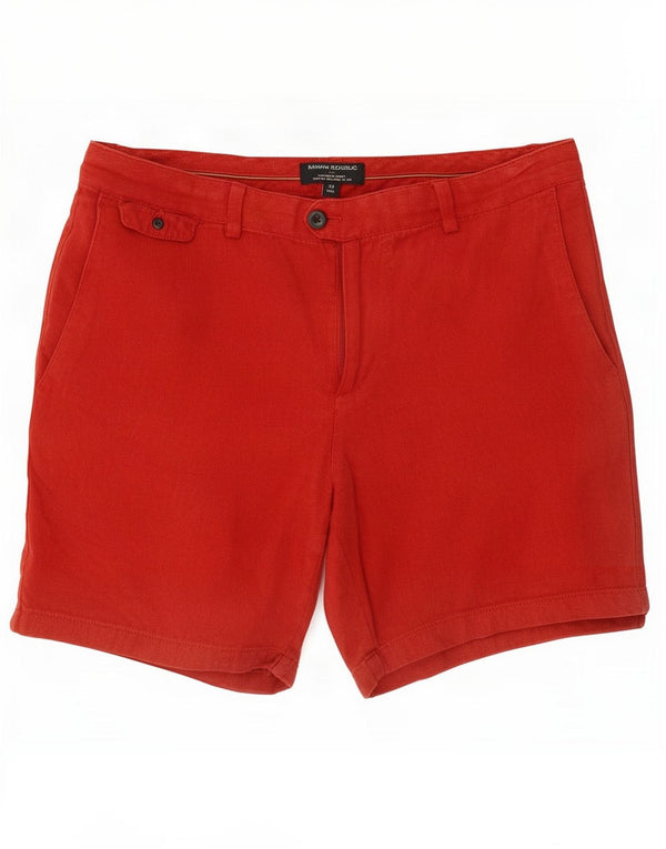 Banana Republic Mens Chino Shorts Medium W33 Burgundy Linen