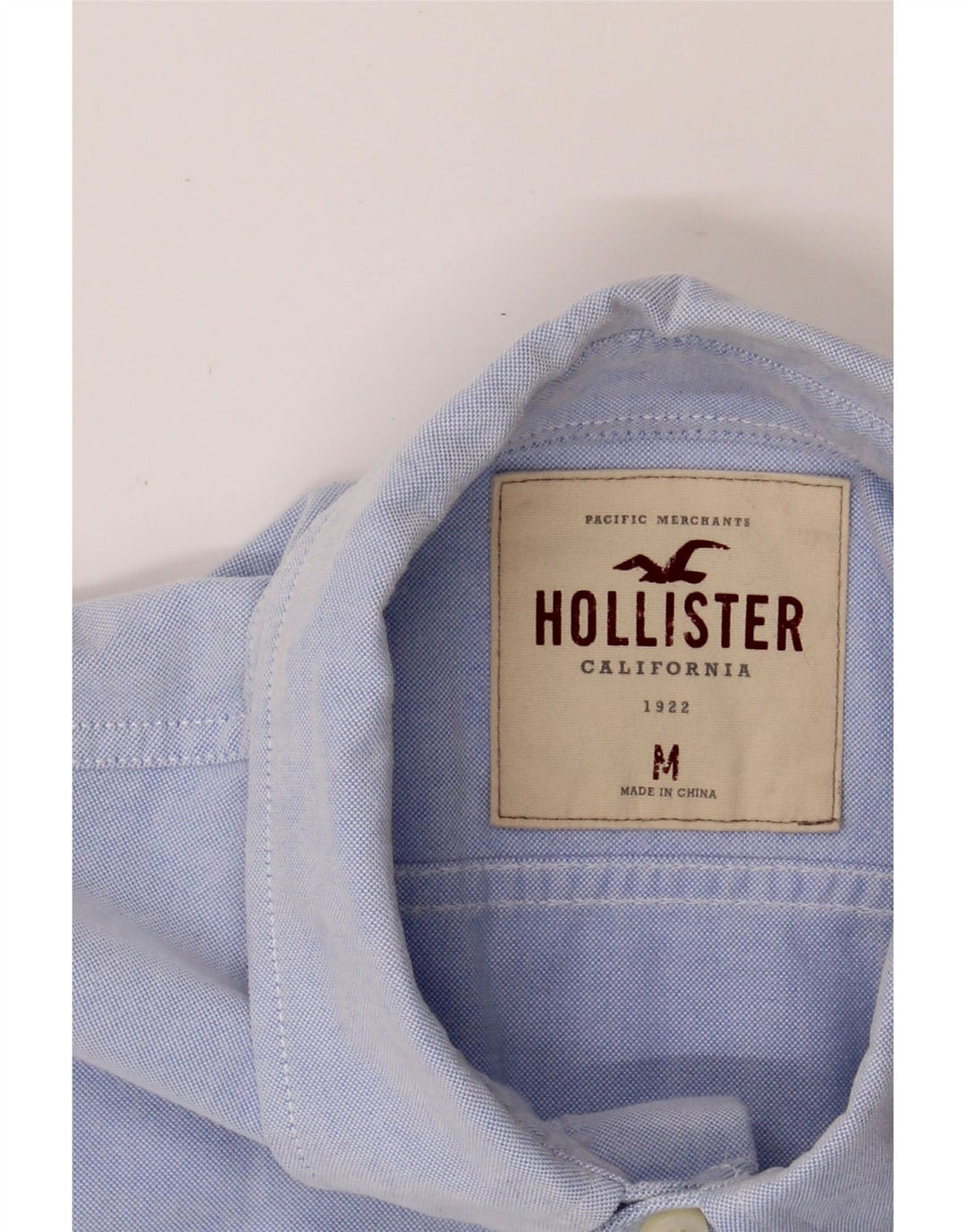 HOLLISTER Mens Shirt Medium Blue Cotton Vintage Hollister and Second-Hand Hollister from Messina Hembry 