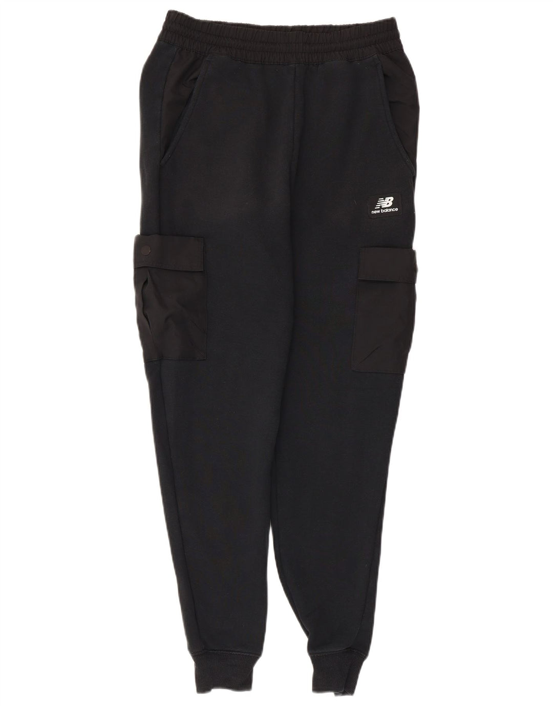 NEW BALANCE Mens Cargo Tracksuit Trousers Joggers Small Black Cotton