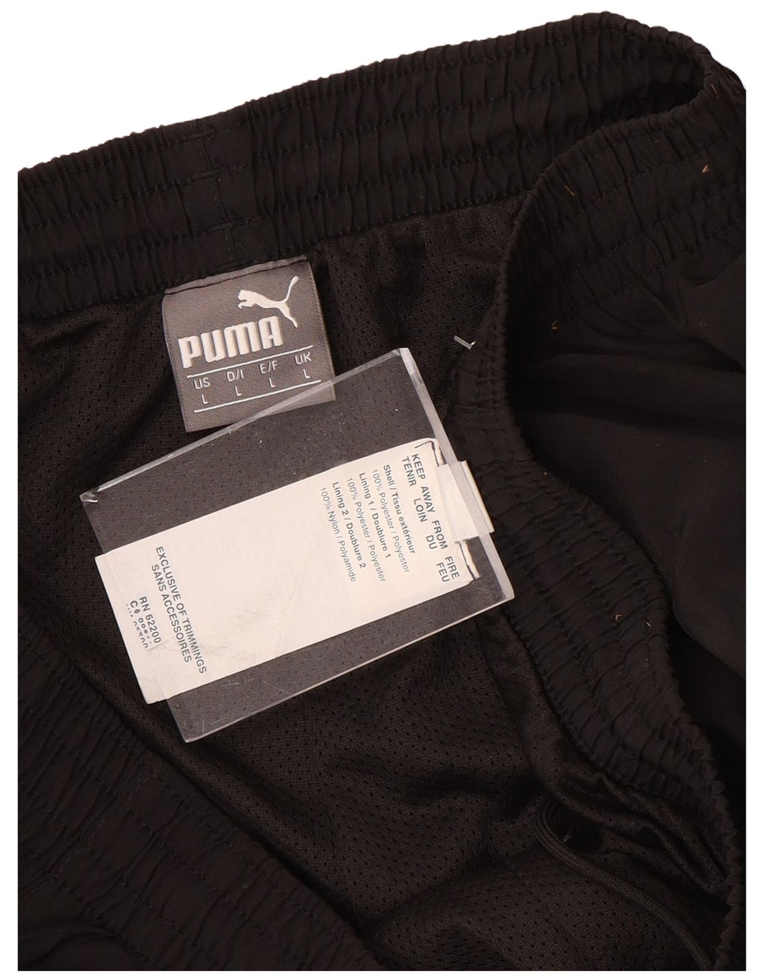 PUMA Mens Tracksuit Trousers Large  Black Polyester
