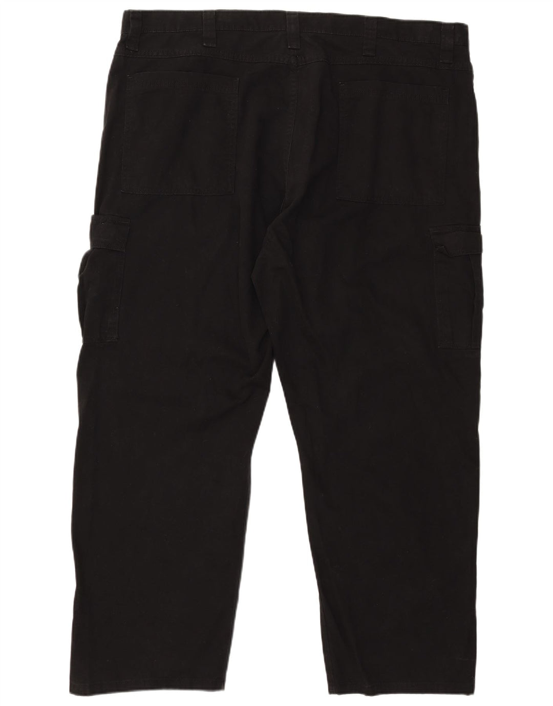 Wrangler Mens Straight Cargo Trousers W44 L30 Black Cotton