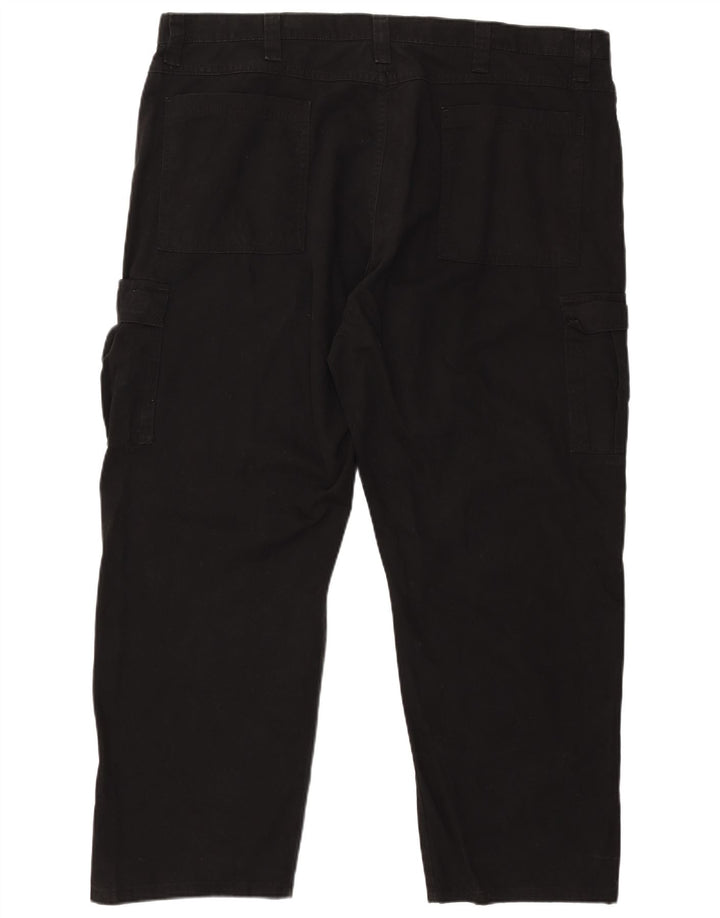 Wrangler Mens Straight Cargo Trousers W44 L30 Black Cotton