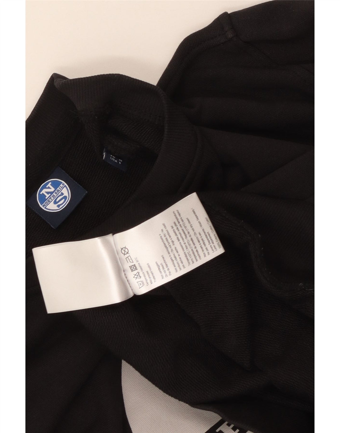 North Sails Mens Sweatshirt Jumper Medium Black Cotton