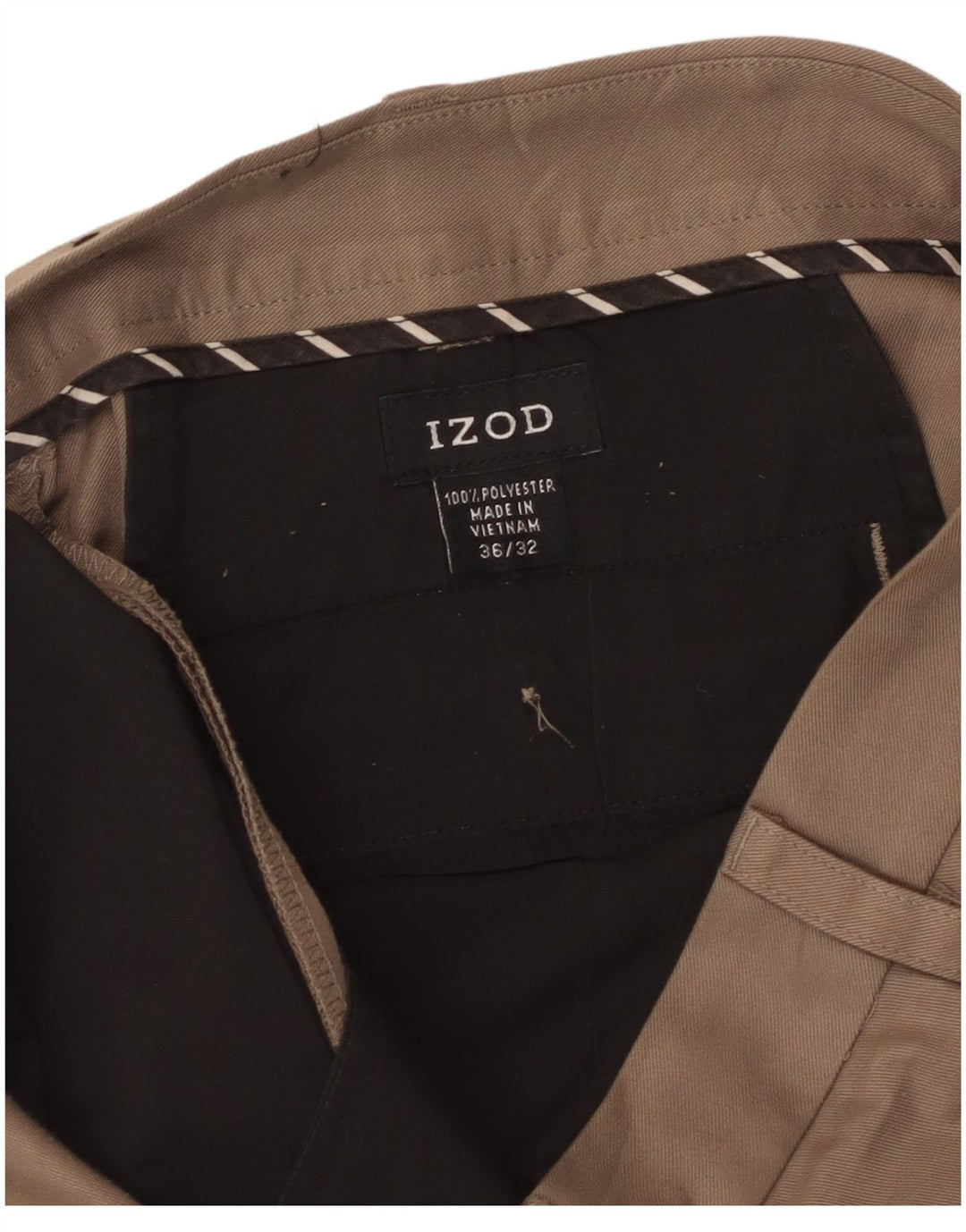 Izod Mens Pegged Suit Trousers W36 L32  Beige Polyester