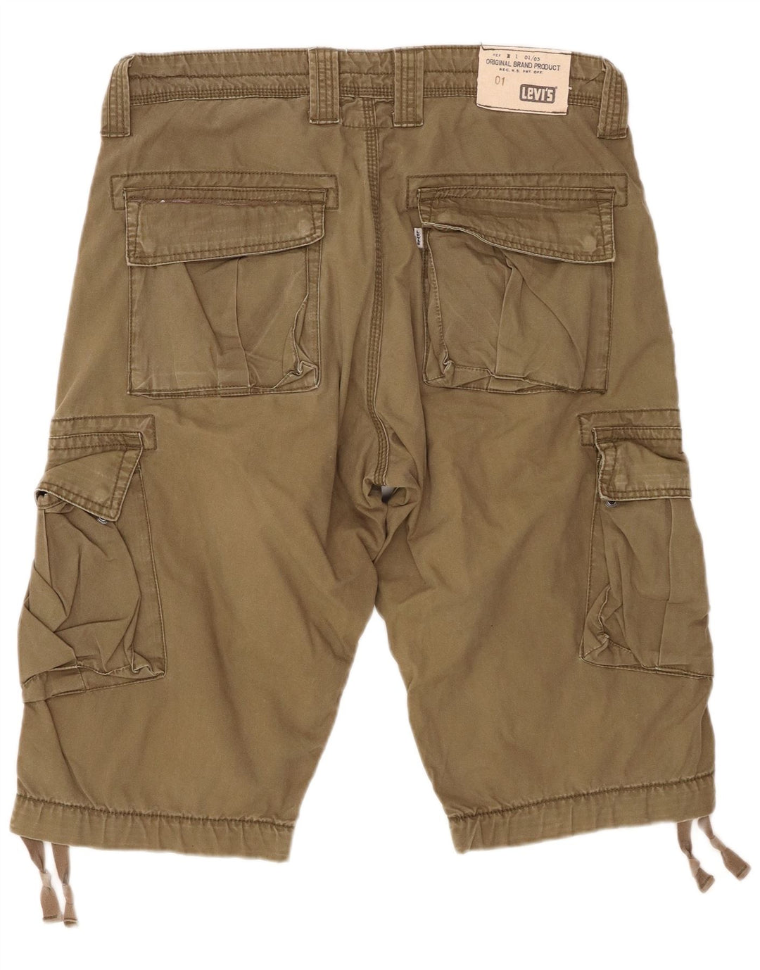 LEVI'S Mens Cargo Bermuda Shorts W34 Large Khaki Cotton