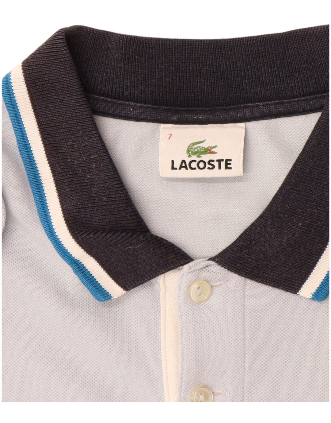 Lacoste Mens Polo Shirt Size 7 2XL Blue Cotton