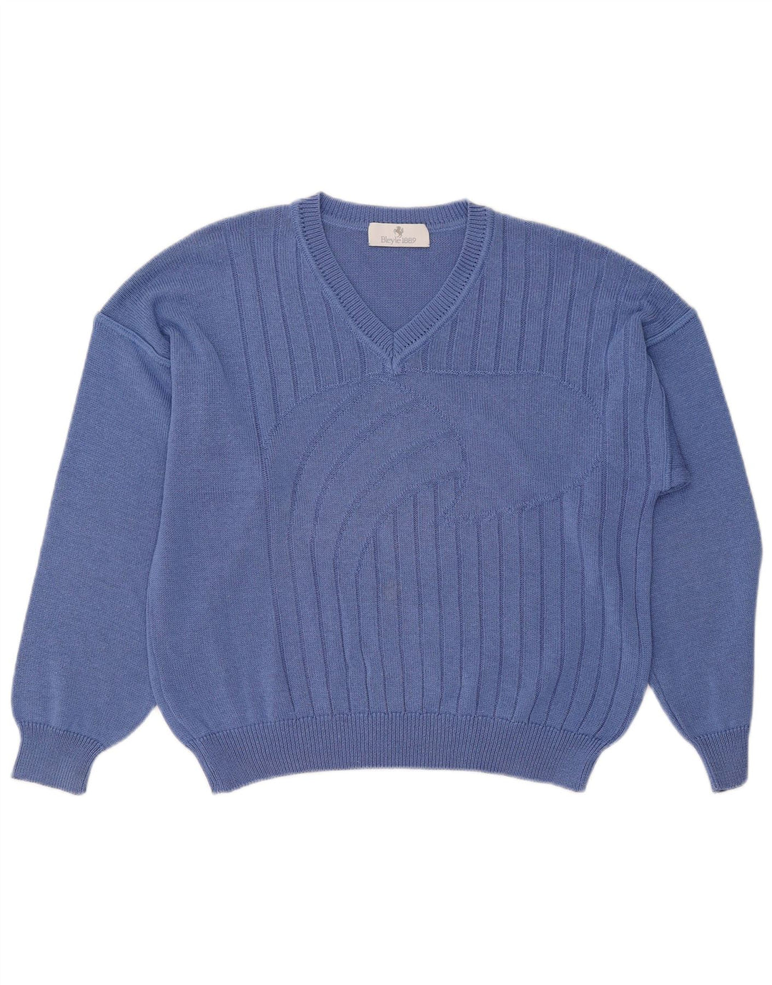 Bleyle Mens Relaxed Fit V-Neck Jumper Sweater Small Blue