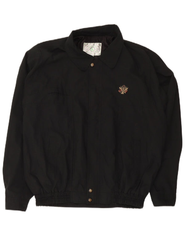 Vintage Mens Bomber Jacket UK 42 XL Black