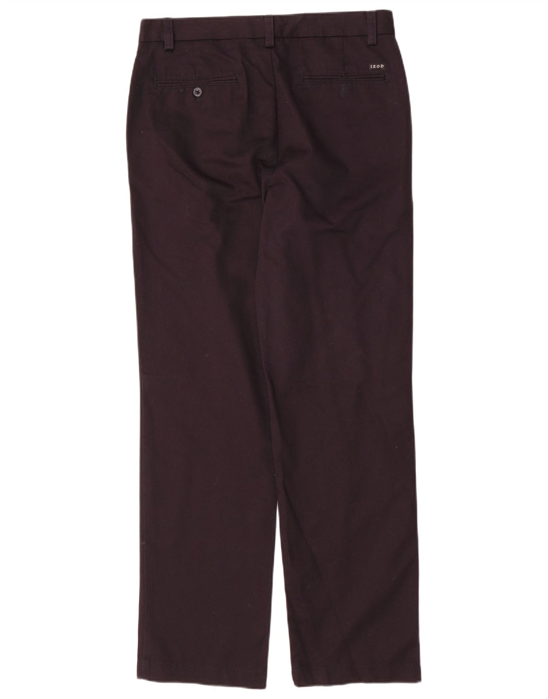 IZOD Mens Straight Chino Trousers W31 L32  Navy Blue Cotton