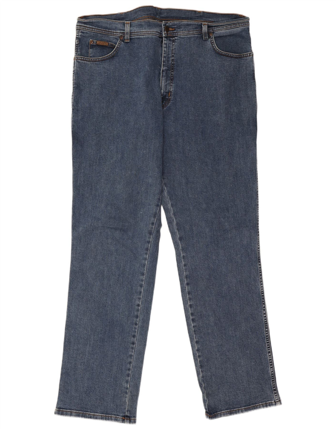 Wrangler Mens Texas Stretch Straight Jeans W42 L34 Blue Cotton