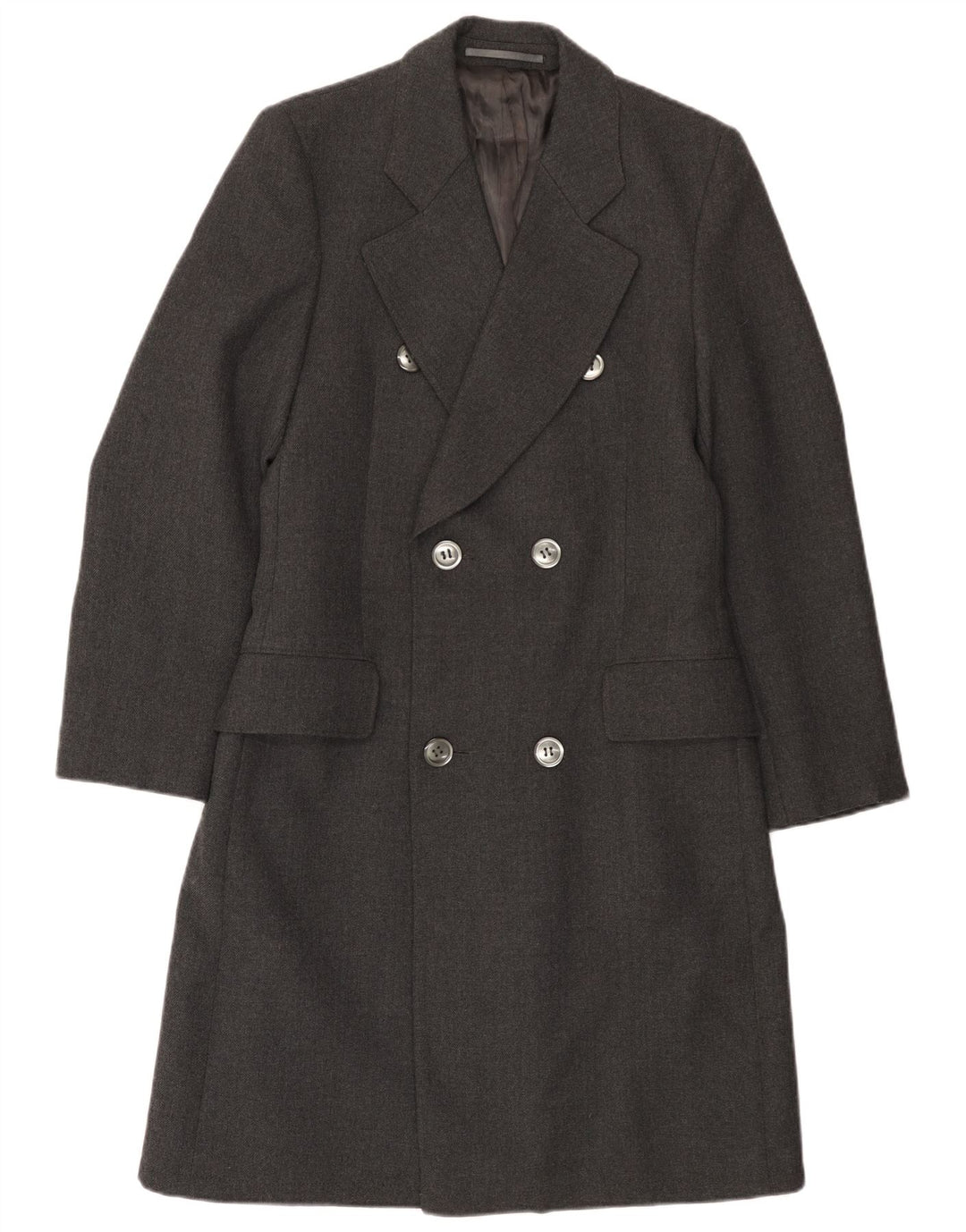 Vintage Womens Overcoat UK 10 Small Grey Wool