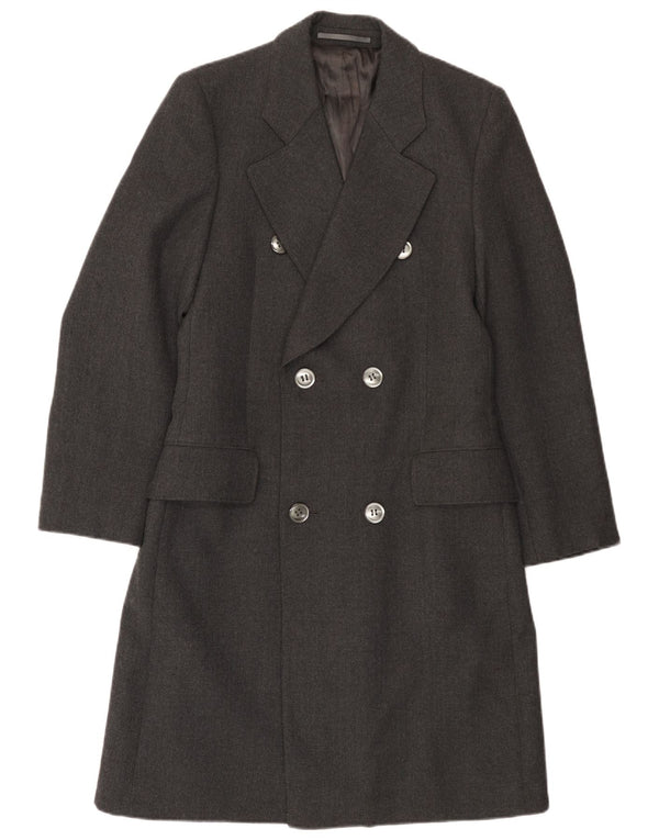 Vintage Womens Overcoat UK 10 Small Grey Wool