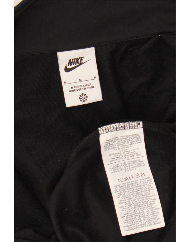 NIKE Womens Tracksuit Top Jacket UK 14 Medium Black Polyester