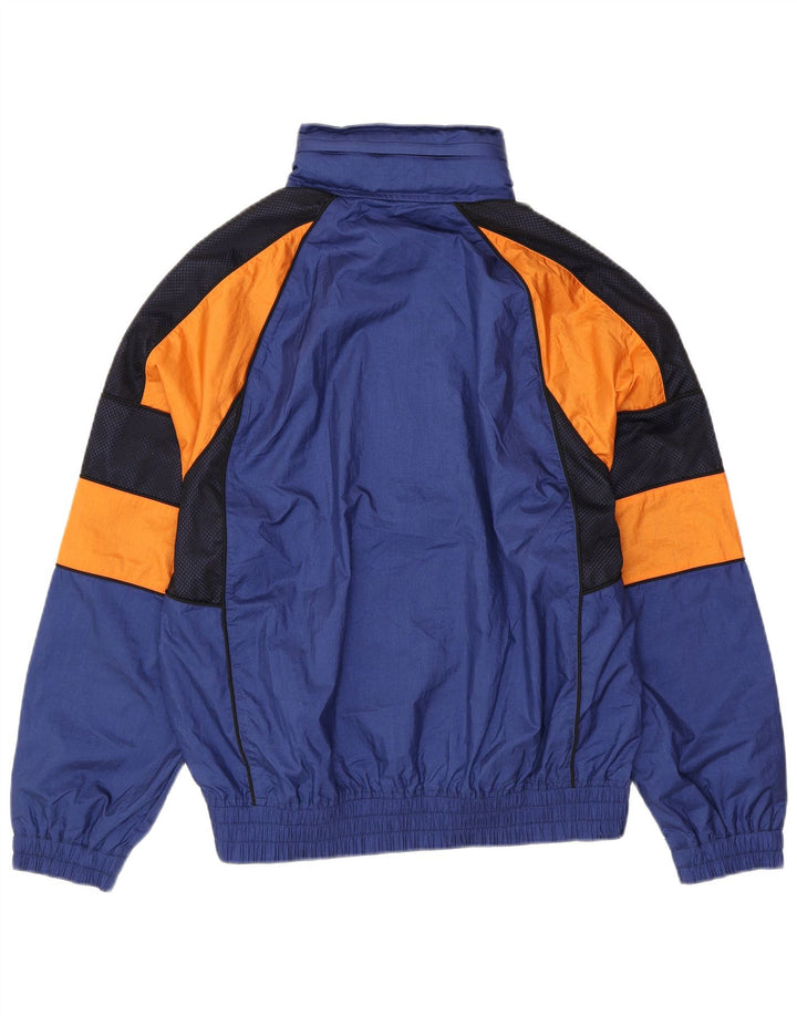 LACOSTE Mens Tracksuit Top Jacket Large Navy Blue Colourblock Polyamide