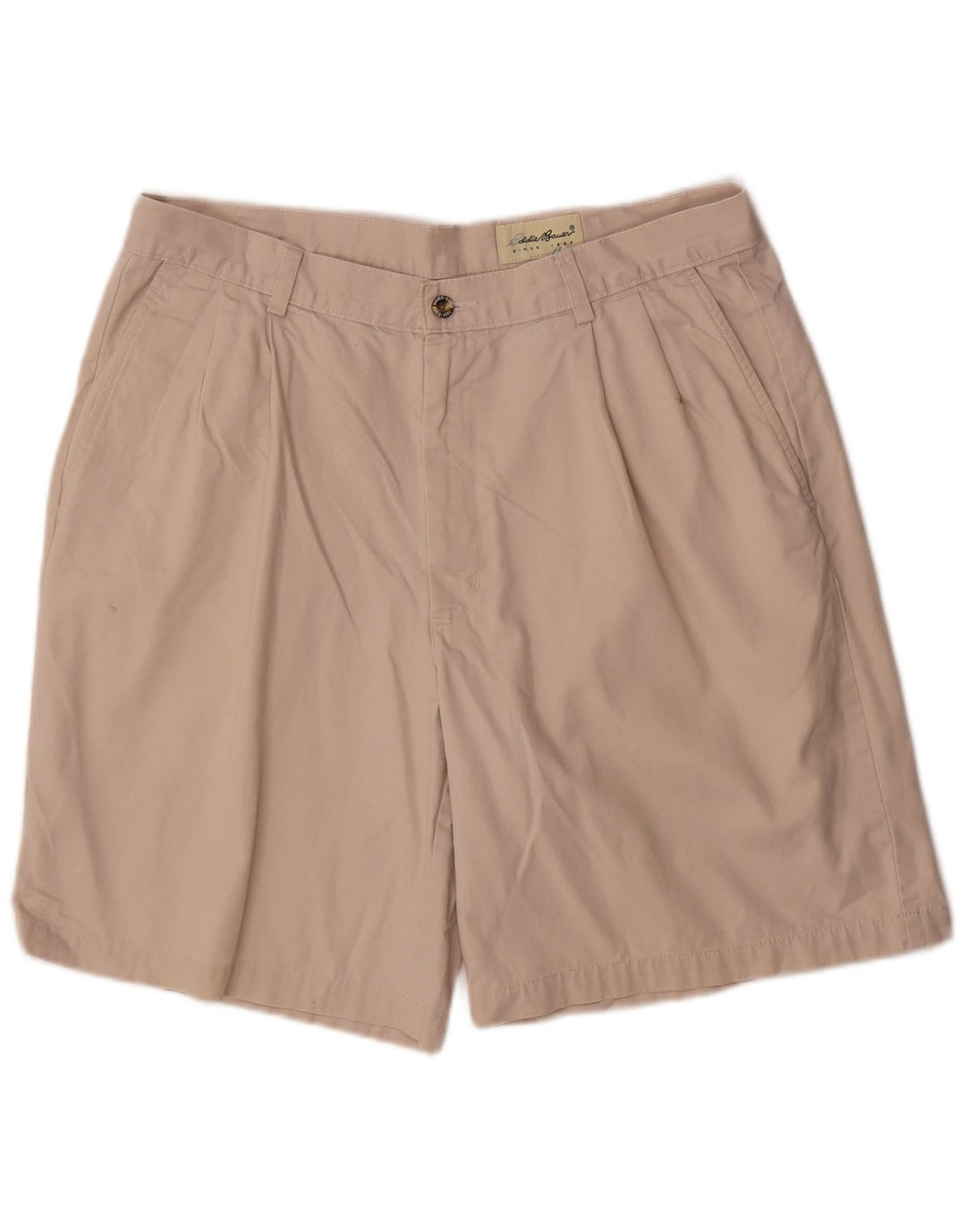 EDDIE BAUER Mens Pegged Chino Shorts W35 Large Beige Cotton