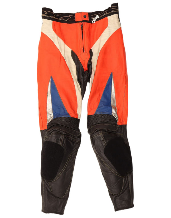 Bike In Action Mens Motorcycle Trousers IT 44 XS W30 L28 Red Colourblock