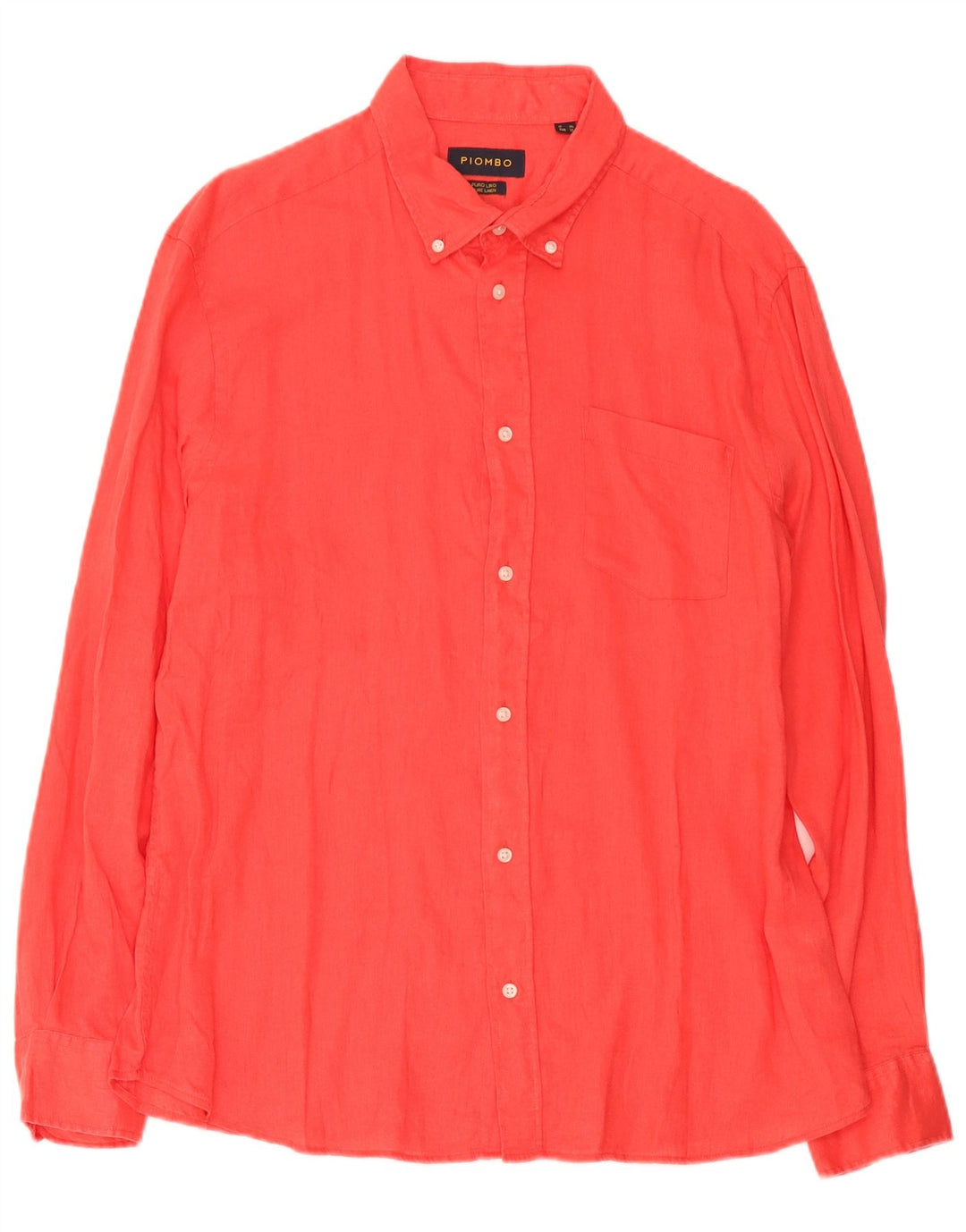 Piombo Mens Shirt XL Red Linen