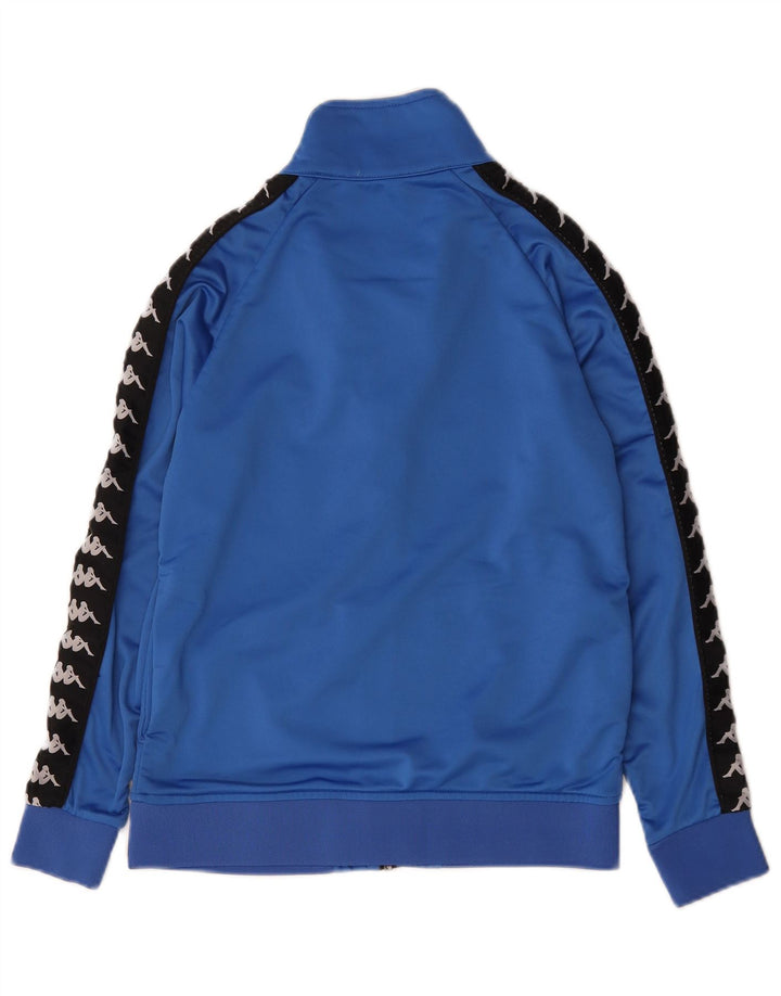 Kappa Womens Graphic Tracksuit Top Jacket UK 12 Medium Blue Colourblock