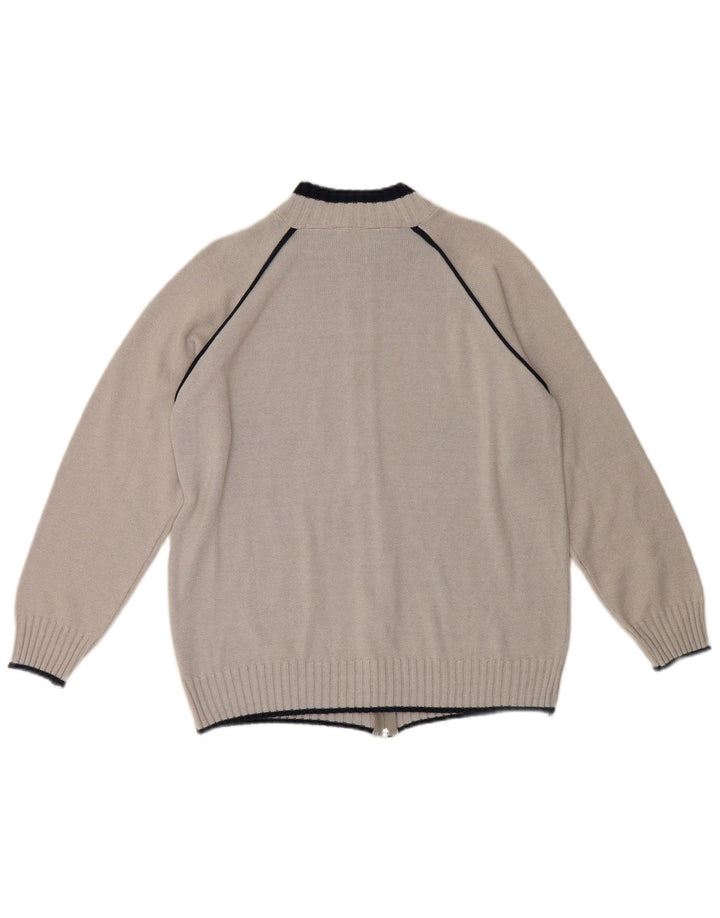 Ellesse Mens Cardigan Sweater XL Grey Cotton
