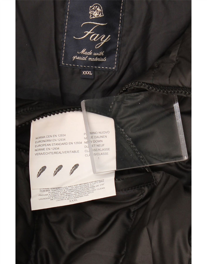 FAY Mens Padded Jacket UK 46 3XL Black Polyester