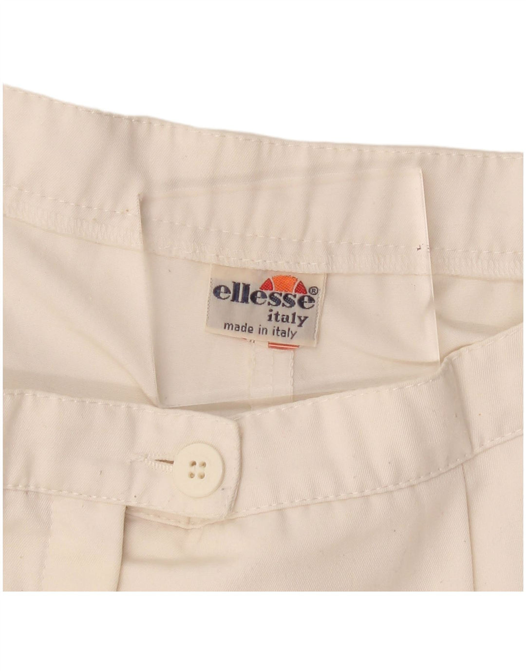 Ellesse Womens High Waist Pegged Chino Shorts Medium W30 White
