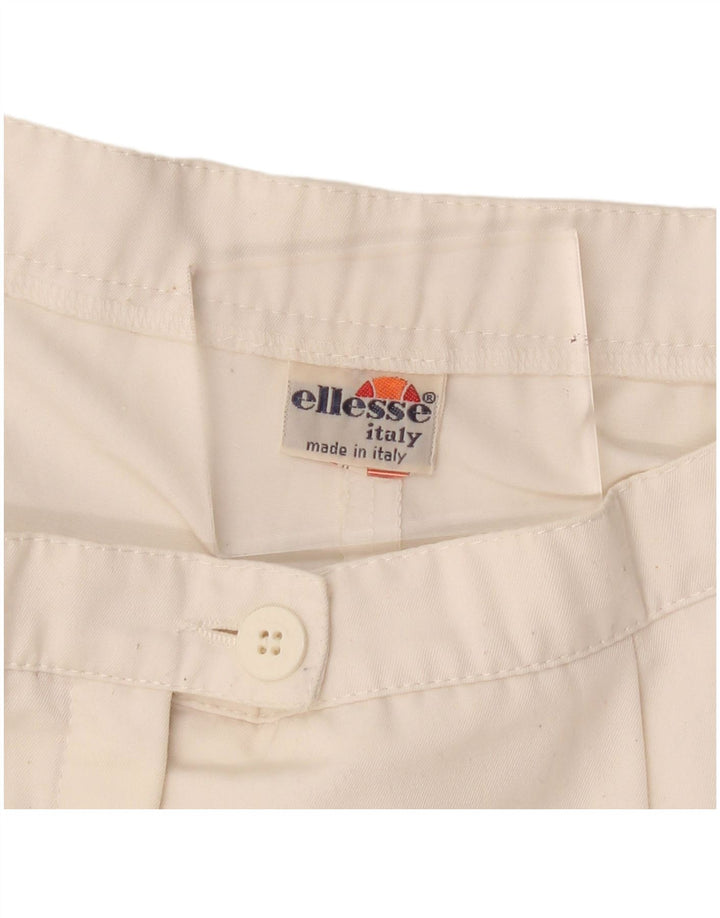 Ellesse Womens High Waist Pegged Chino Shorts Medium W30 White