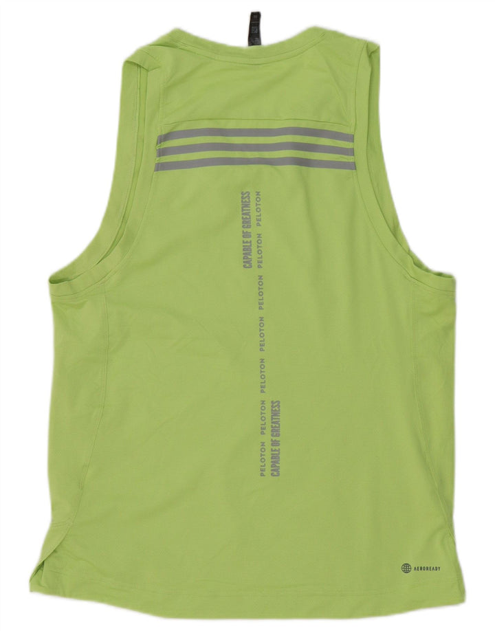 Adidas Mens Aeroready Graphic Vest Top Medium Green