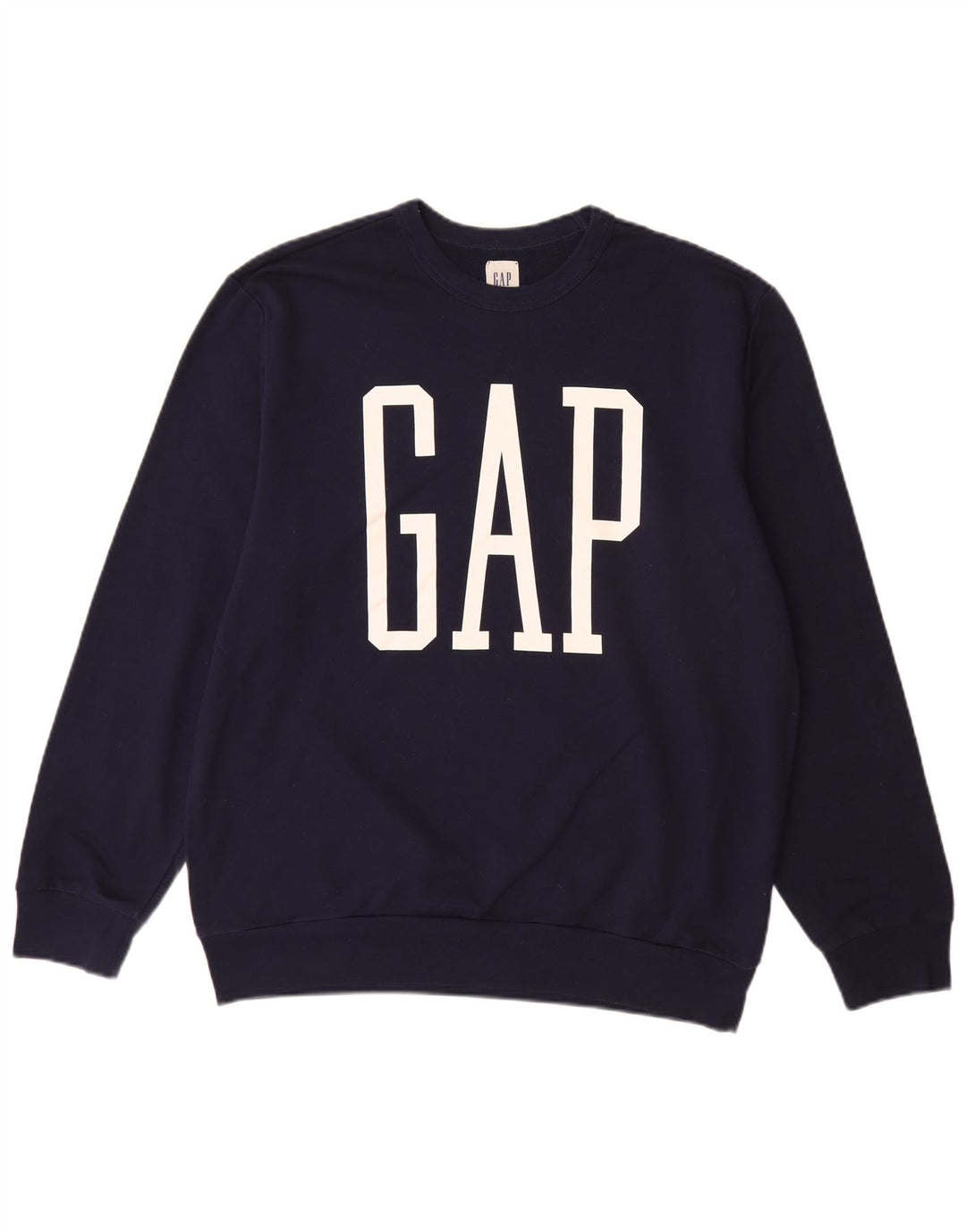 GAP Mens Graphic Sweatshirt Jumper Large Navy Blue Cotton