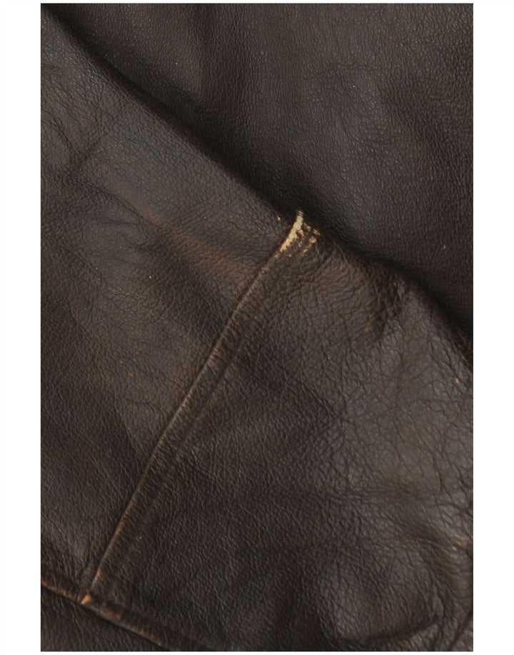 Conbipel Mens Leather Jacket IT 52 Large Brown Leather